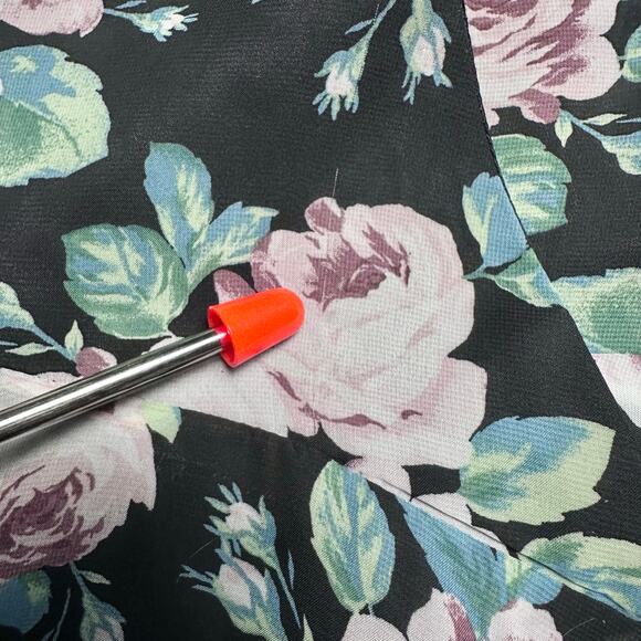 Lulus | Women | Legendary Romantic Dark Floral Chiffon Wrap Maxi Dress | Size XL - Picture 10 of 16